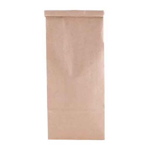 1 pound poly lined kraft tin tie food safe paper bag top closed