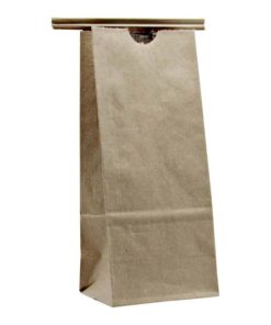 8 oz Compostable Paper Bag with Tin Tie Kraft - PBFY