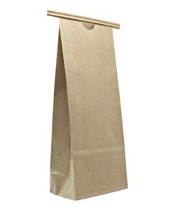 16 oz Compostable Paper Bag with Tin Tie Kraft - PBFY