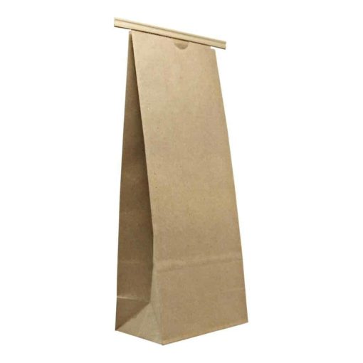 2 lb Compostable Paper Bag with Tin Tie Kraft - PBFY