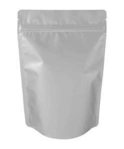 8 oz Metallized Stand Up Pouch Matte Silver - PBFY