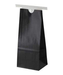1/2 lb Paper Bag with Tin Tie Black - PBFY