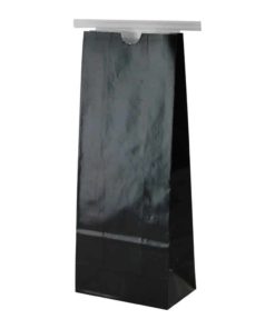 1 lb Paper Bag with Tin Tie Black - PBFY