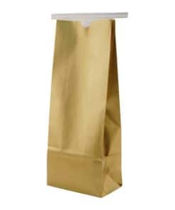 1 lb Paper Bag with Tin Tie Gold - PBFY