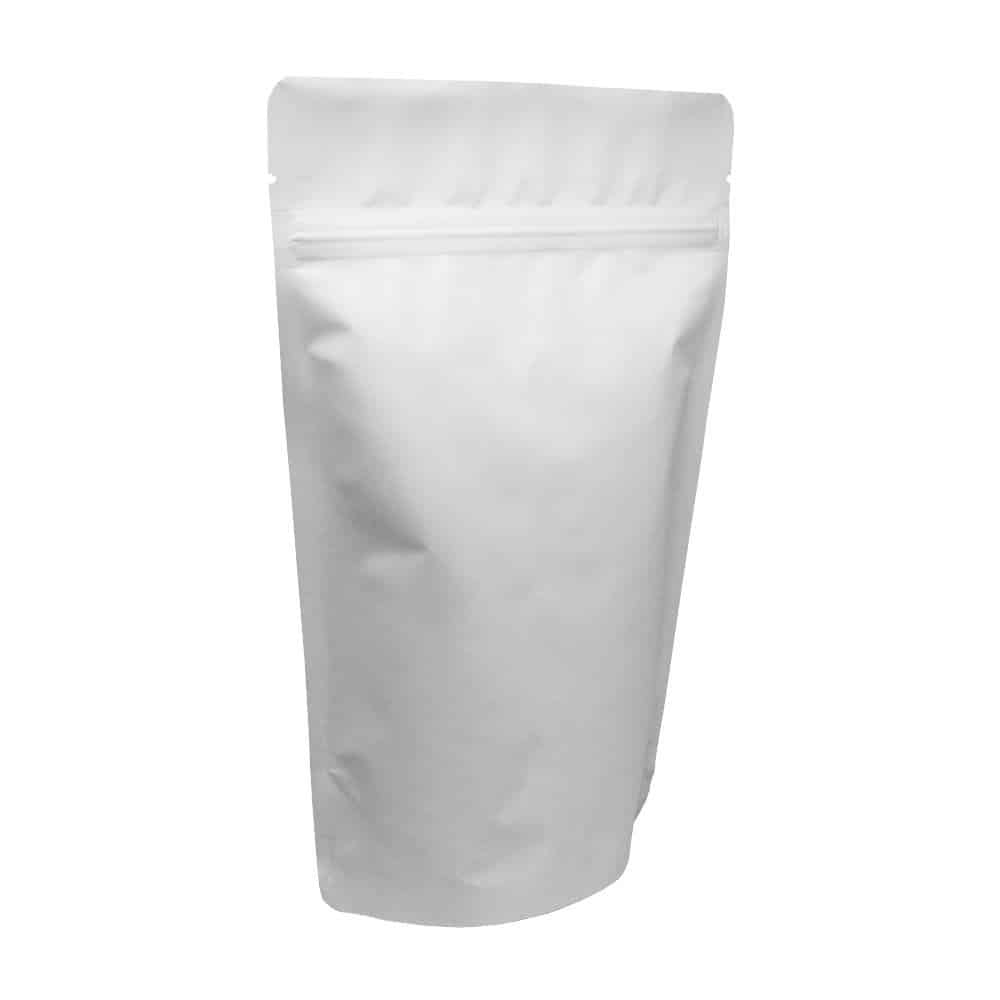 16 oz Stand Up Pouch - Matte White | PBFY Flexible Packaging