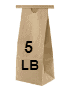 tin tie paper bag - 5 lb
