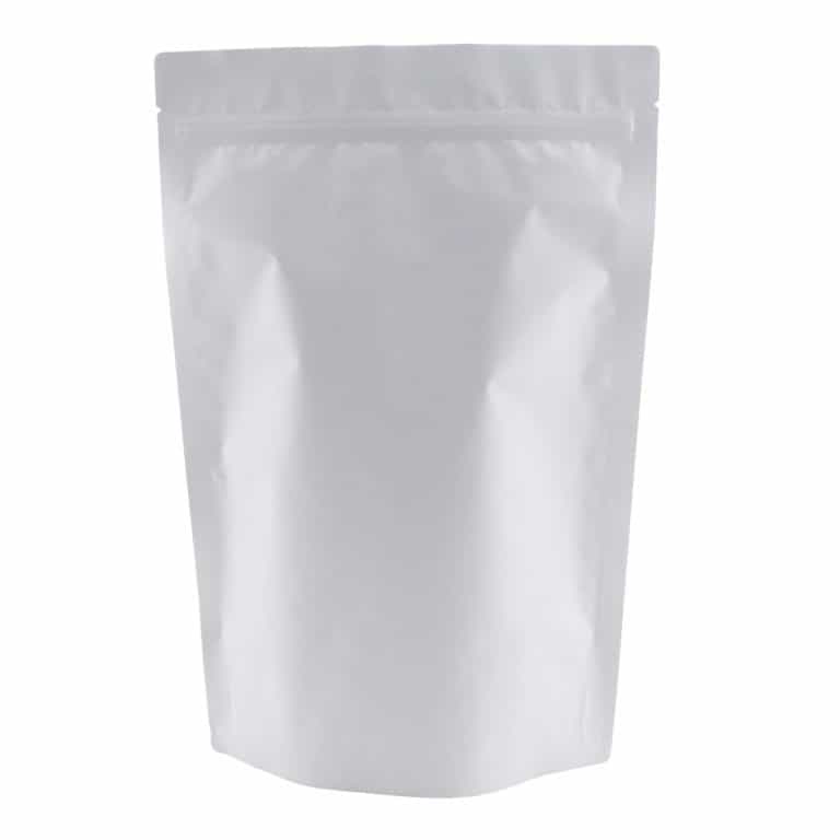 2 lb Stand Up Pouch - Matte White | PBFY Flexible Packaging
