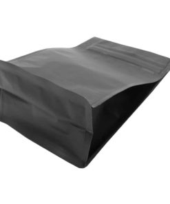 16 oz Block Bottom Side Gusseted Bag, 4-3/8 x 3-1/8 x 10-7/8 – Matte Black - No