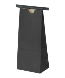 1/2 lb Paper Bag with Tin Tie, 3-3/8" x 2-1/2" x 7-3/4" - Chalkboard Black