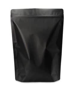 4 lb Metallized Stand Up Pouch, 11" x 15-3/8" + 4-1/2" - Matte BLACK