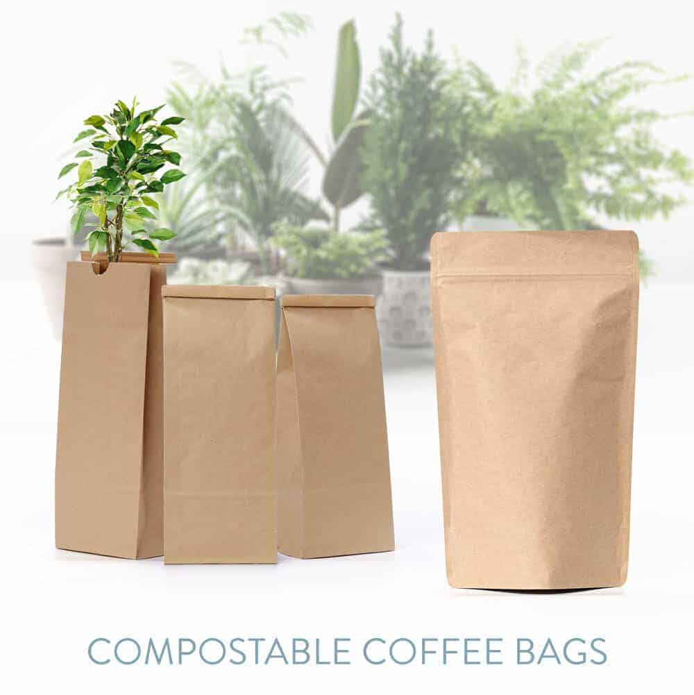 compostable coffee bags for wholesale retail sales 