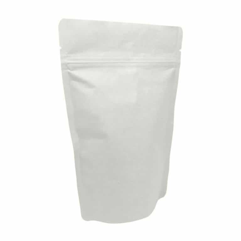 5 lb Stand Up Pouch White Kraft | PBFY Flexible Packaging