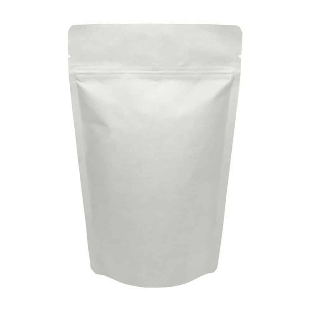 5 lb Stand Up Pouch White Kraft | PBFY Flexible Packaging