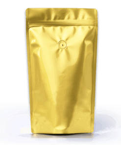 Yellow gold stand up pouch on sale